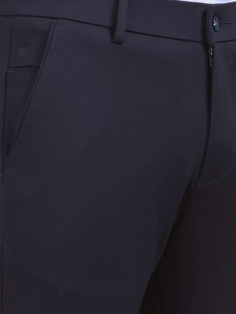 men solid mid rise flat front casual chinos  - 22053996 -  Standard Image - 4