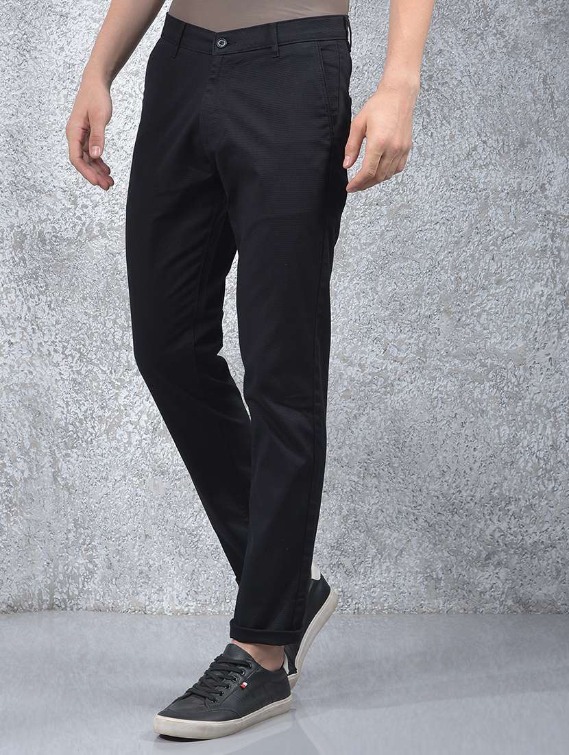 men solid mid rise flat front casual chinos  - 22054006 -  Standard Image - 1