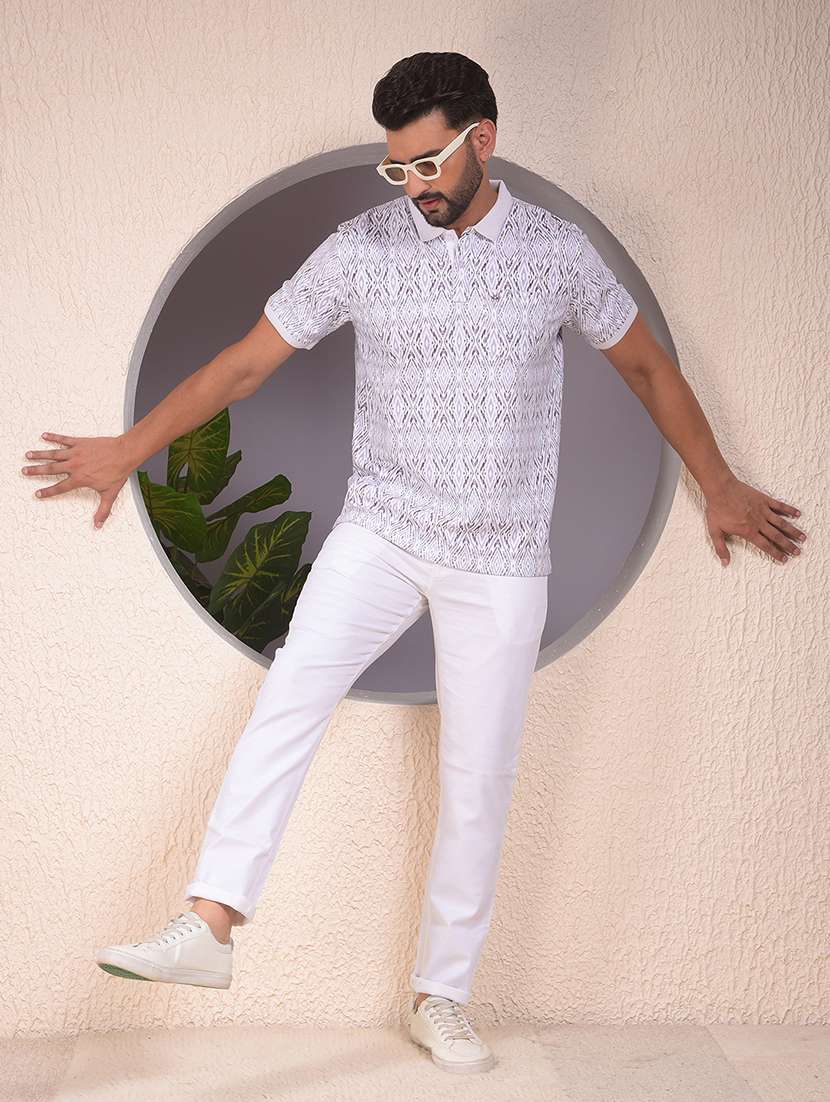 men solid mid rise flat front casual chinos  - 22054015 -  Standard Image - 6