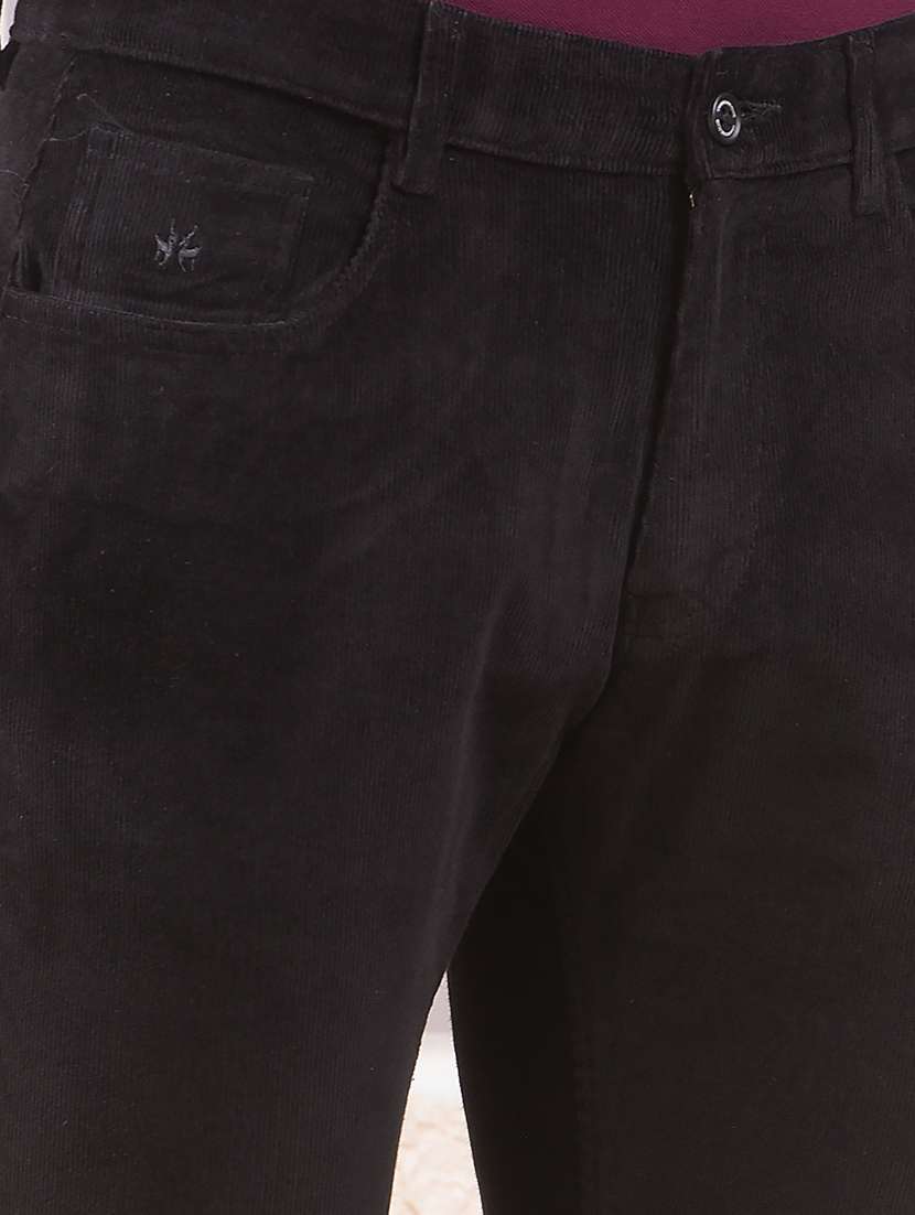 men solid mid rise flat front casual chinos - 22054029 - Standard Image - 4