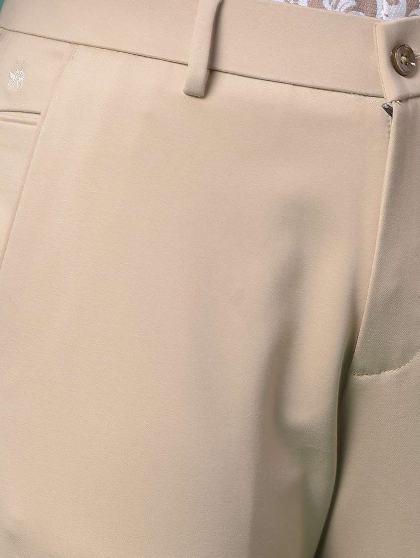 men solid mid rise flat front casual chinos  - 22054033 -  Standard Image - 4