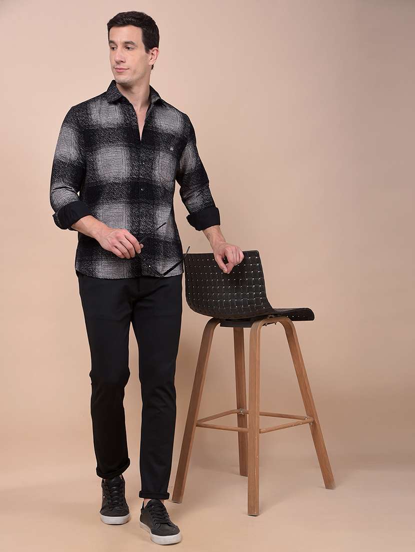 men solid mid rise flat front casual chinos  - 22054037 -  Standard Image - 6