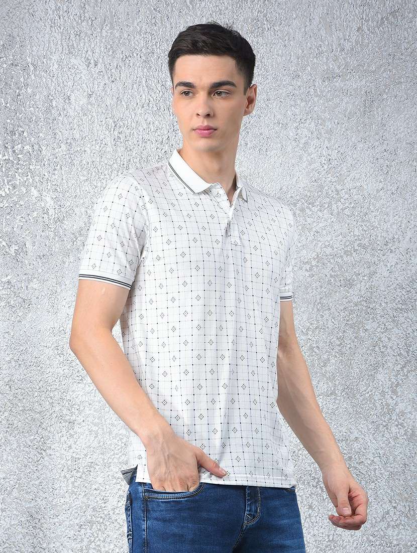 men printed short sleeve regular fit polo t-shirt - 22054070 -  Standard Image - 1
