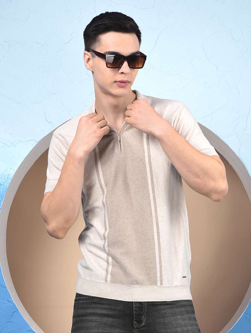 men color block short sleeve regular fit polo t-shirt