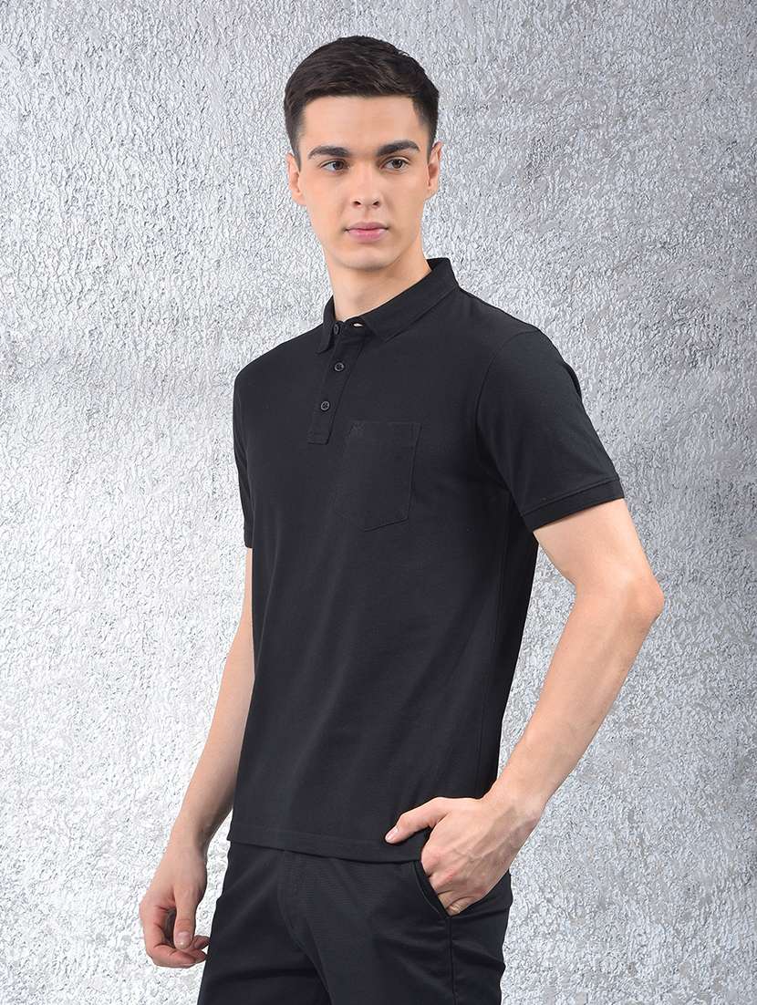 men solid short sleeve regular fit polo t-shirt - 22054086 -  Standard Image - 1
