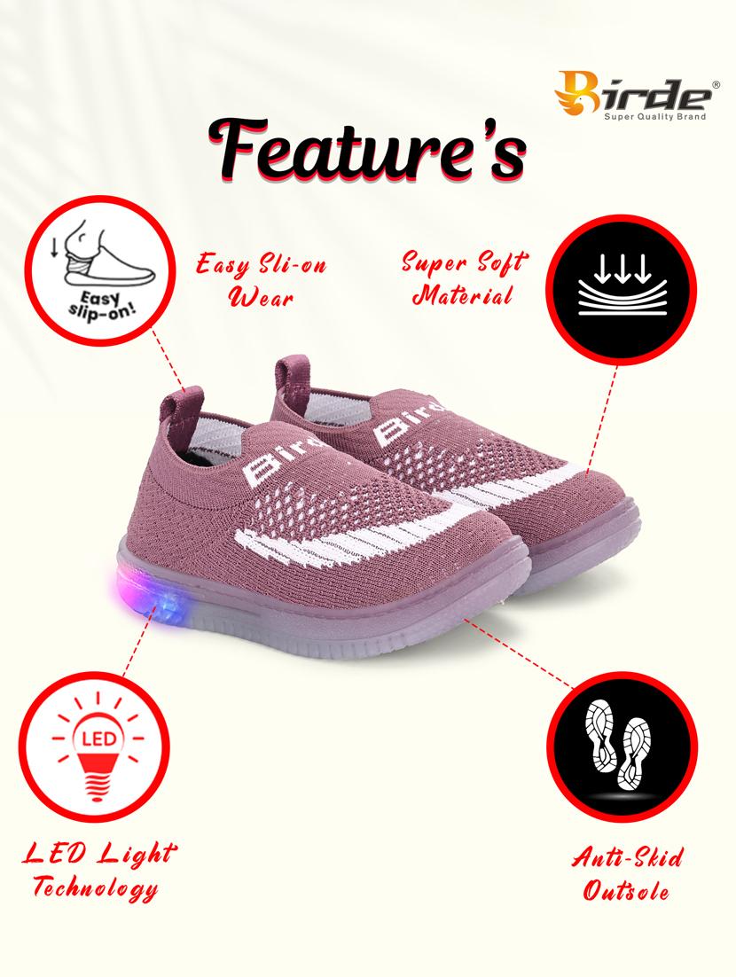 kids mauve slip on sports shoe - 22054111 - Standard Image - 4