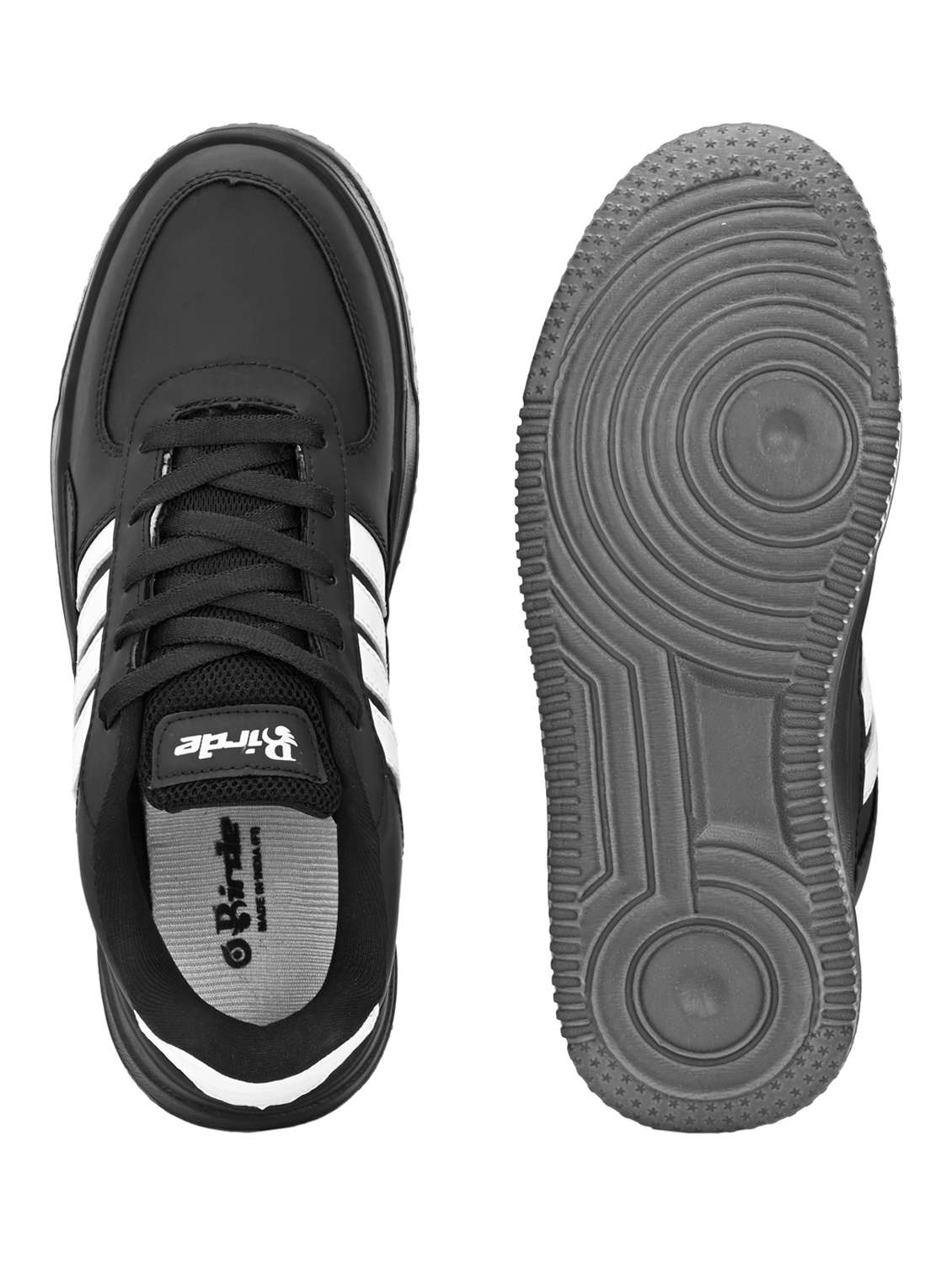 men solid black sport shoes - 22054113 - Standard Image - 4