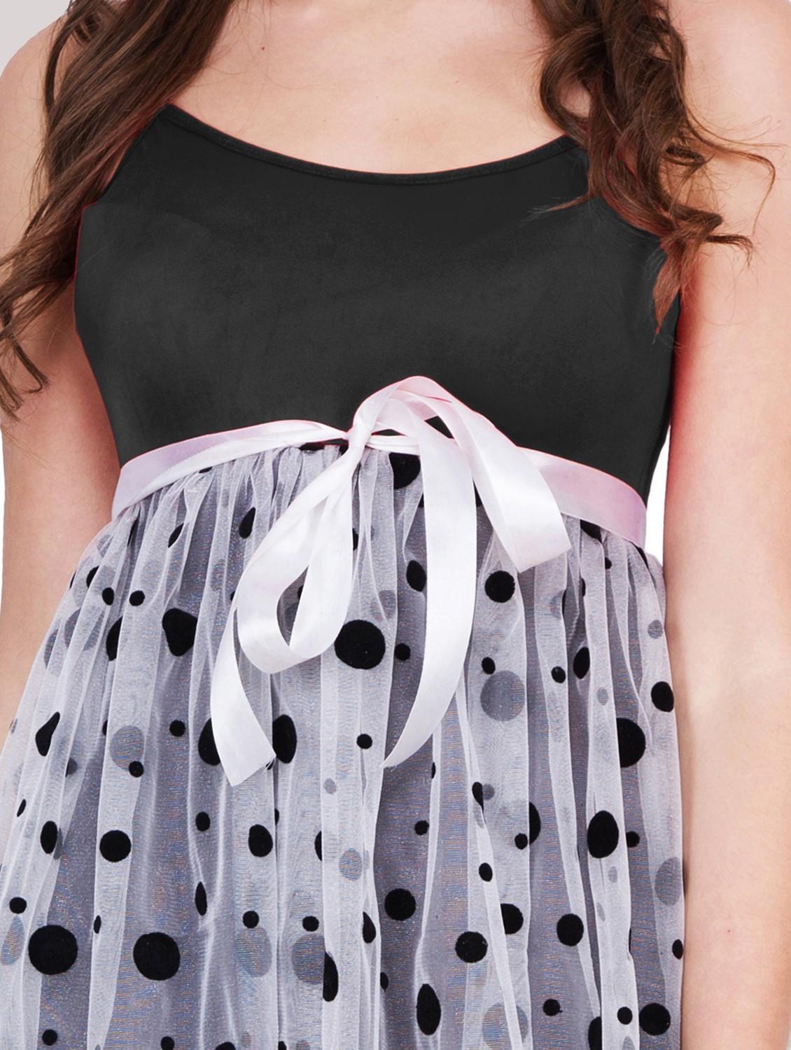 women polka doted shoulder strap fit & flare dress - 22054145 - Standard Image - 4