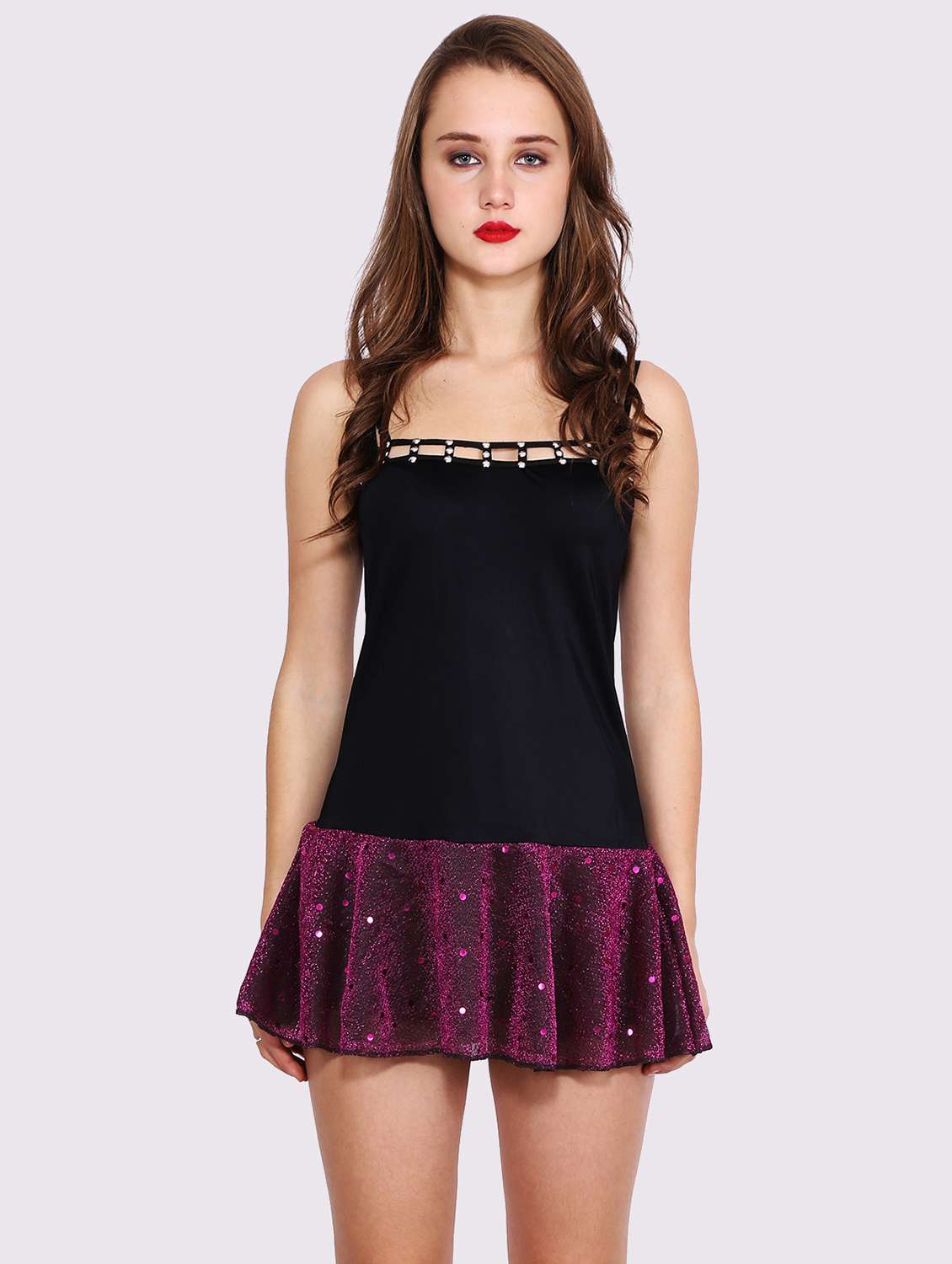 women embellished shoulder ballon dress - 22054146 - Standard Image - 4