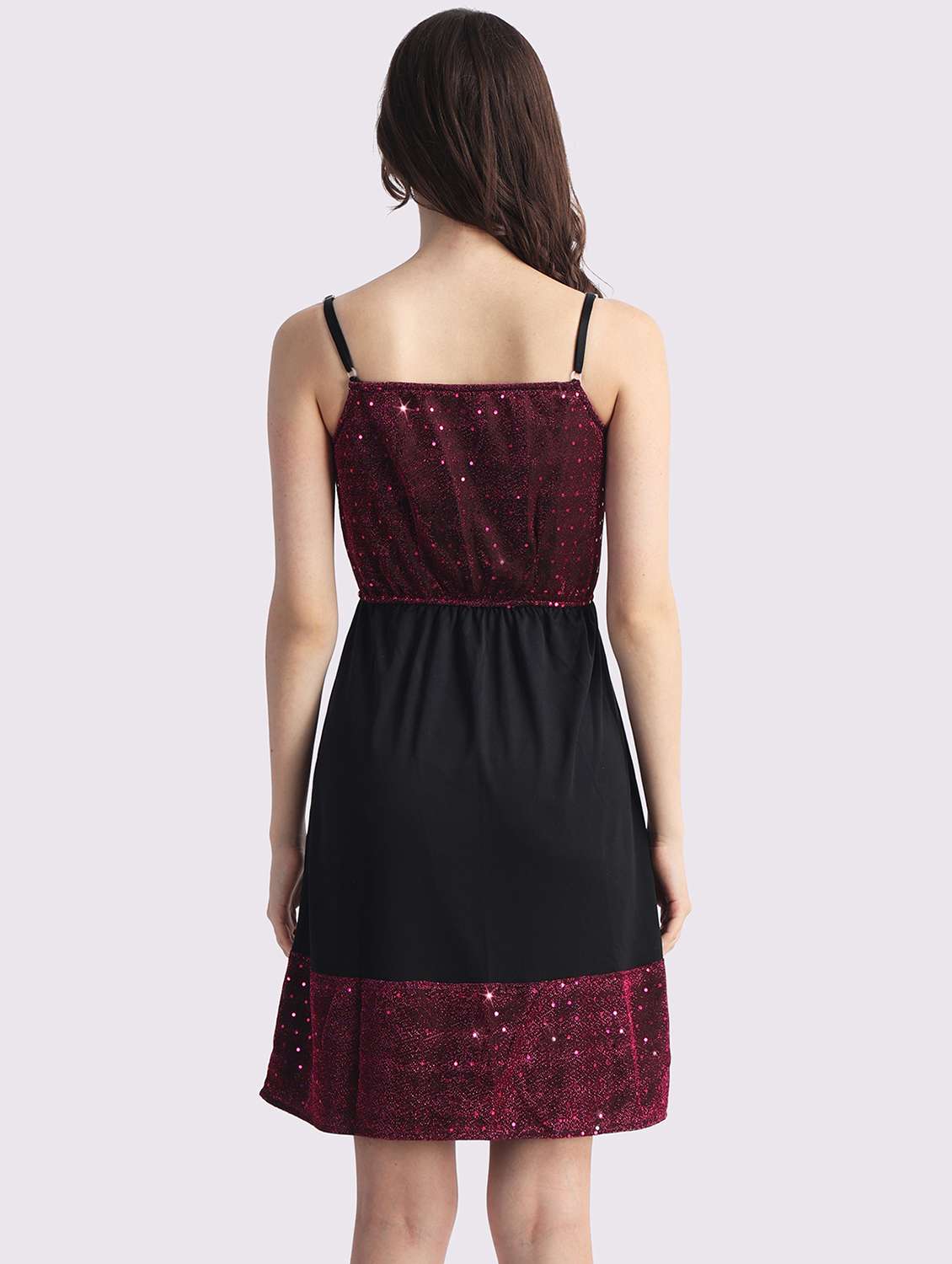 women embellished shoulder strap fit & flare dress - 22054151 -  Standard Image - 4