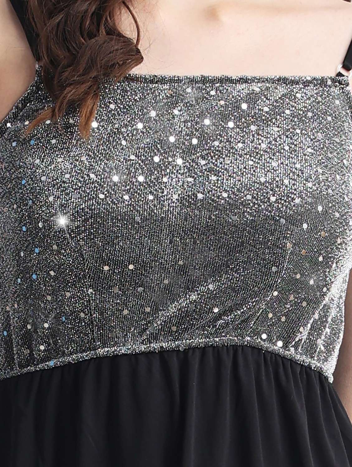 women emebllished shoulder strap fit & flare dress - 22054152 -  Standard Image - 4