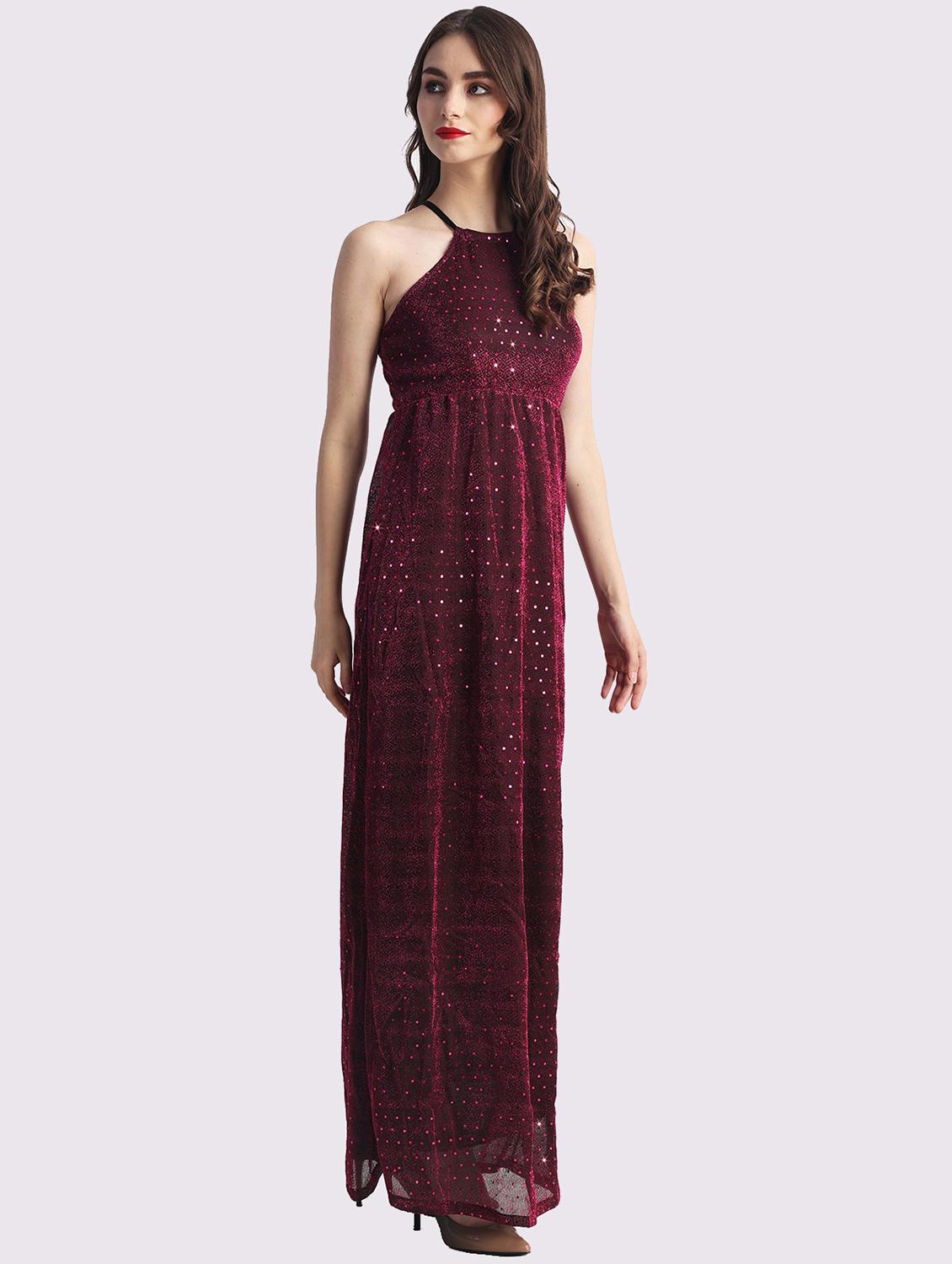 women sequined shoulder strap a-line dress - 22054173 - Standard Image - 1
