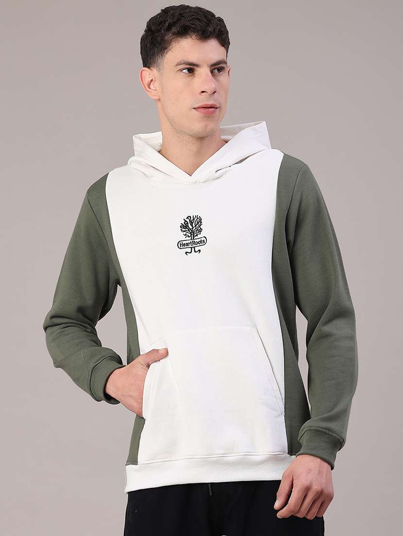 men printed long sleeve hooded sweatshirt - 22054221 -  Standard Image - 1