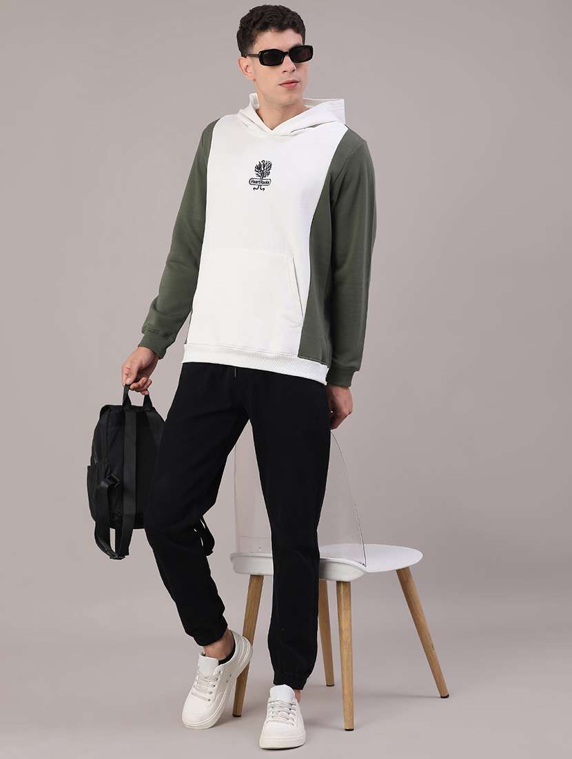 men printed long sleeve hooded sweatshirt - 22054221 -  Standard Image - 4