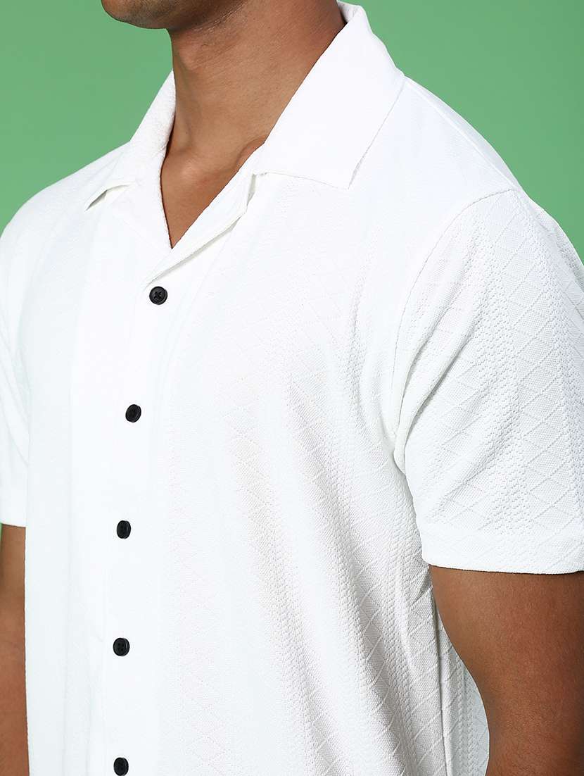 men self design short sleeve regular fit casual shirt - 22054379 -  Standard Image - 4