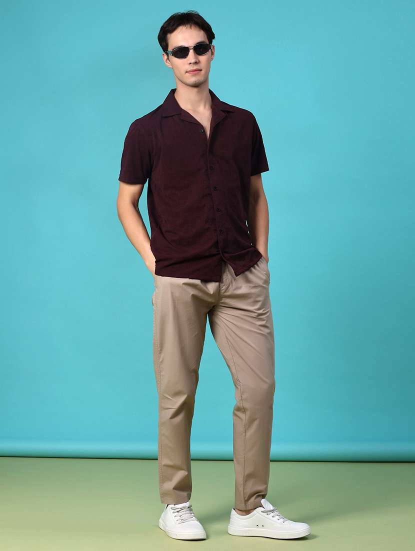 men self design short sleeve regular fit casual shirt - 22054398 -  Standard Image - 4