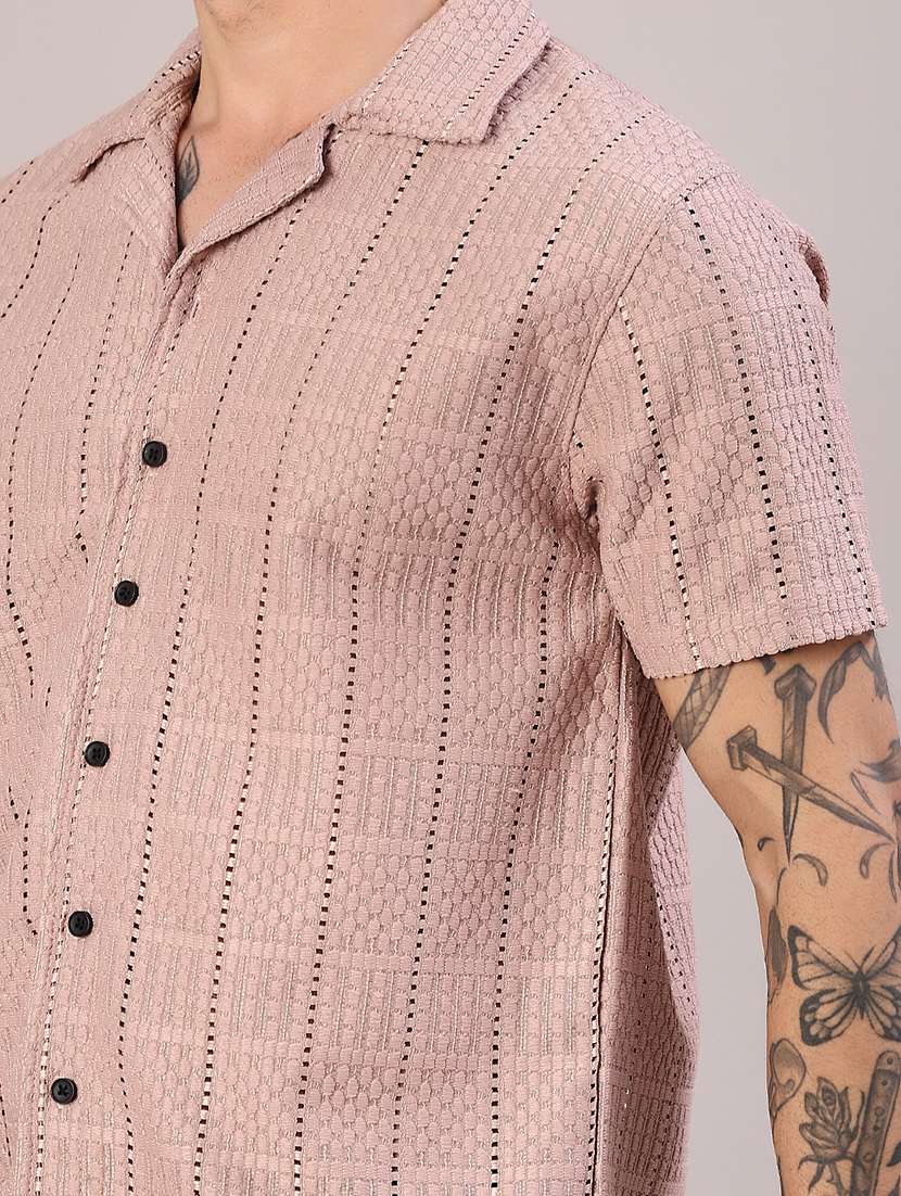 men self design short sleeve regular fit casual shirt - 22054399 -  Standard Image - 4