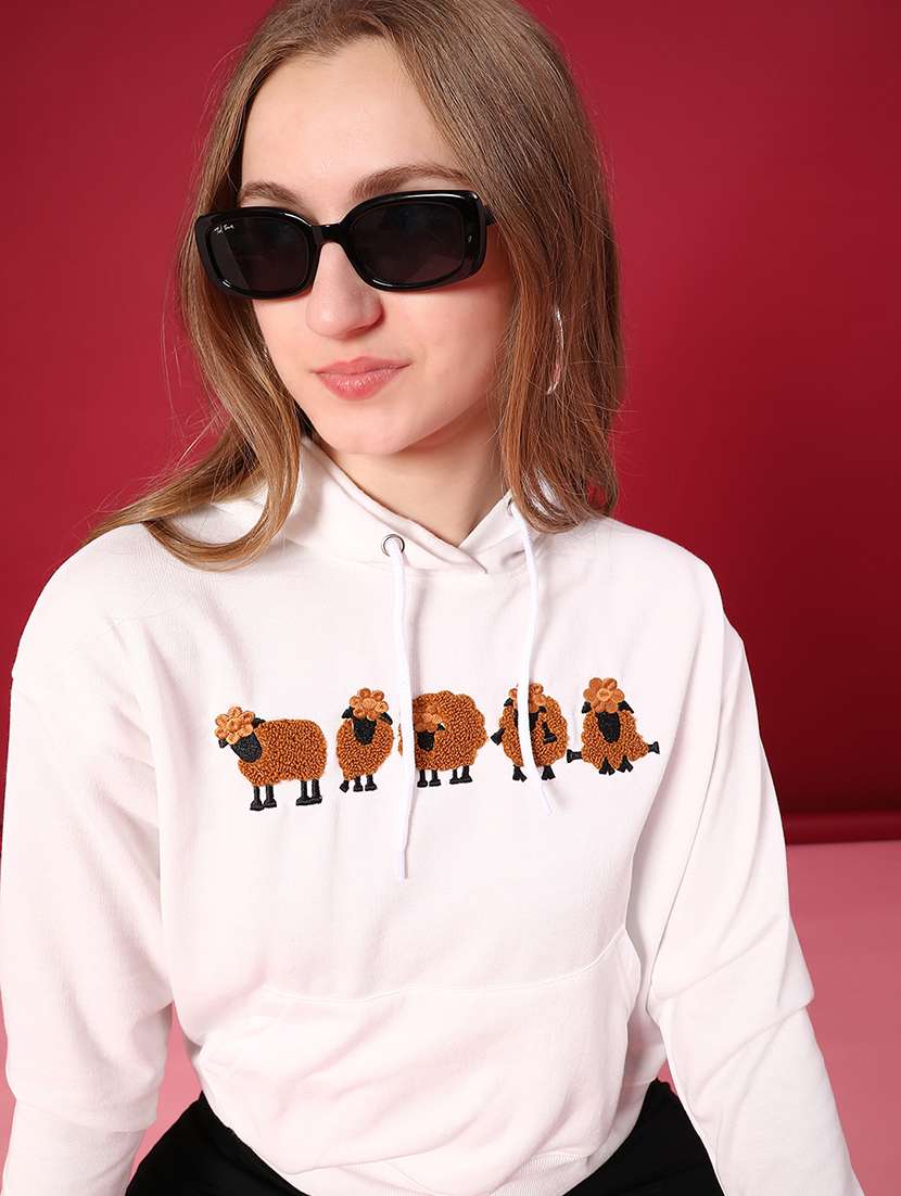 women printed long sleeve sweatshirt - 22054473 -  Standard Image - 1