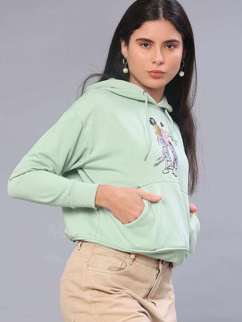 women printed long sleeve sweatshirt - 22054477 -  Standard Image - 1