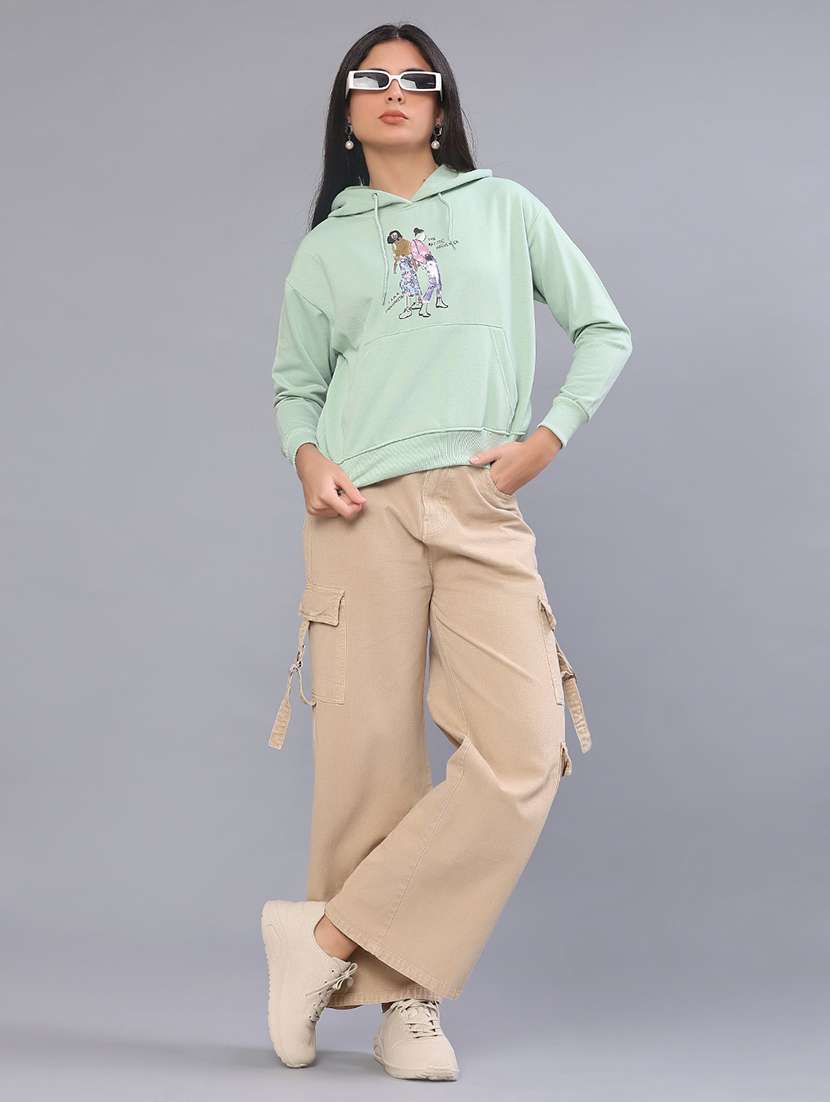 women printed long sleeve sweatshirt - 22054477 -  Standard Image - 4