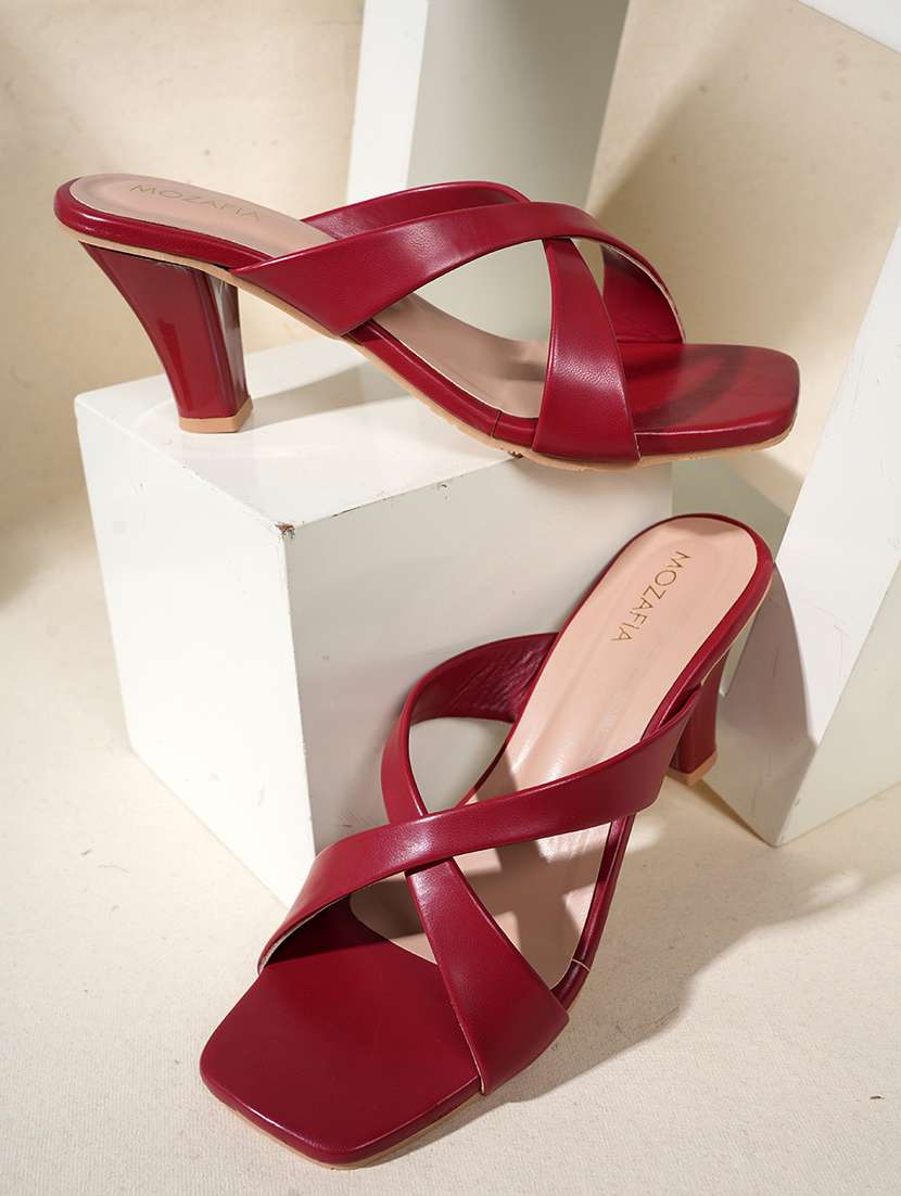 women solid slip on sandals