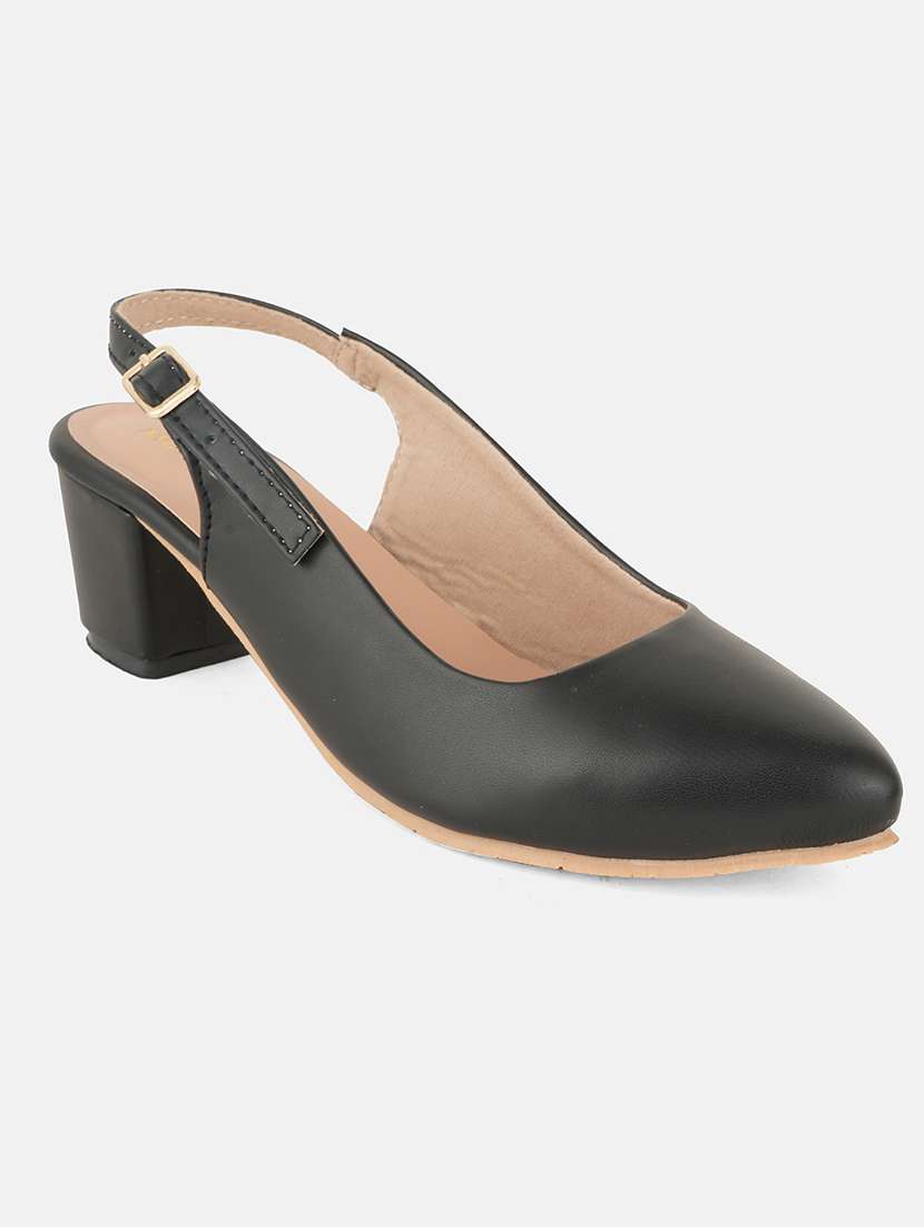 women solid back strap block heel - 22054697 -  Standard Image - 1