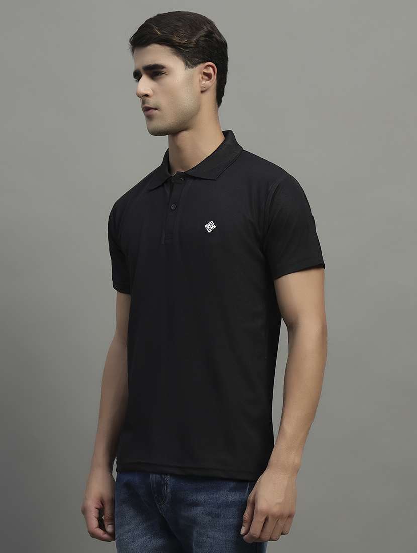 men solid short sleeve regular fit polo t-shirt - 22054984 -  Standard Image - 1