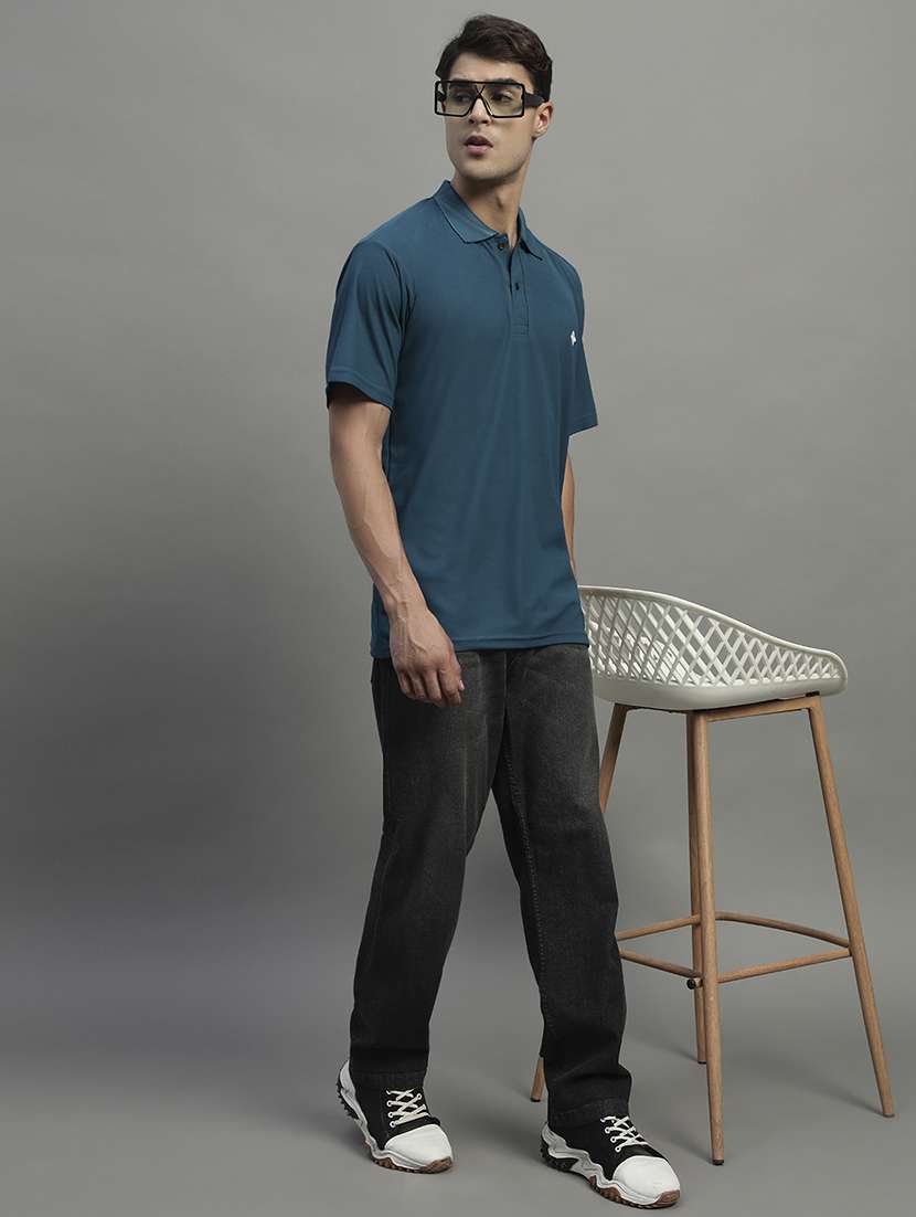 men solid short sleeve regular fit polo t-shirt - 22054988 -  Standard Image - 4