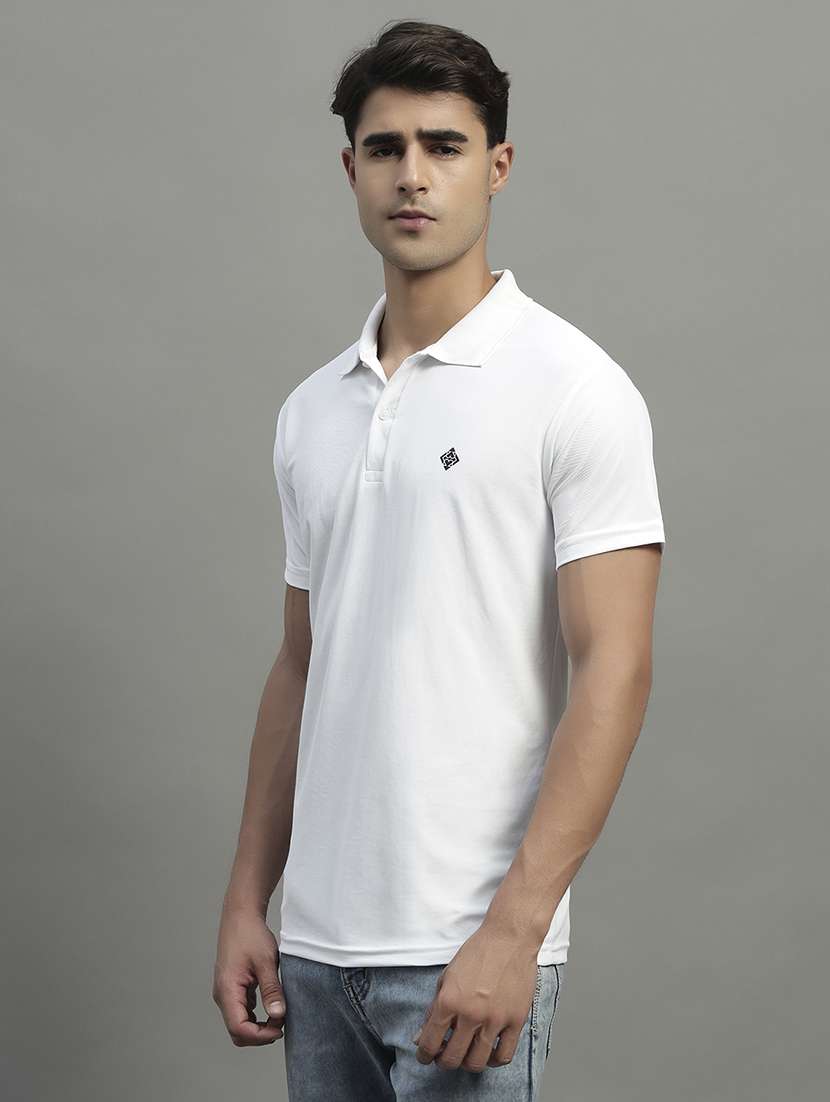 men solid short sleeve regular fit polo t-shirt - 22054989 -  Standard Image - 1