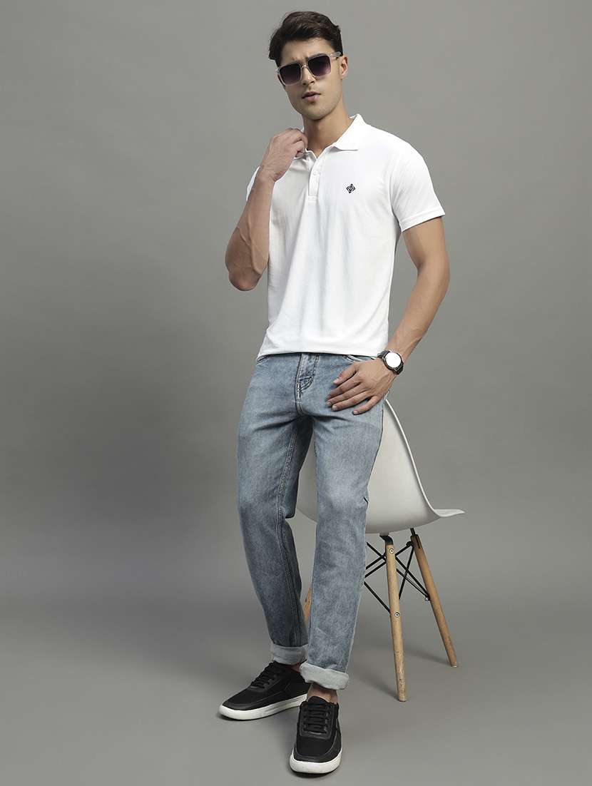 men solid short sleeve regular fit polo t-shirt - 22054989 -  Standard Image - 4