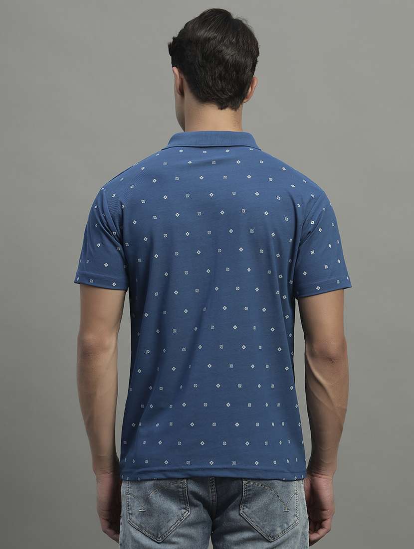 men printed short sleeve regular fit polo t-shirt - 22054995 -  Standard Image - 1