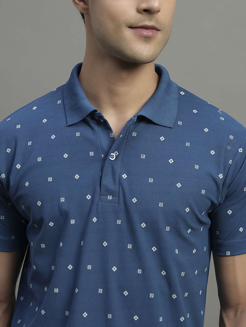 men printed short sleeve regular fit polo t-shirt - 22054995 -  Standard Image - 4