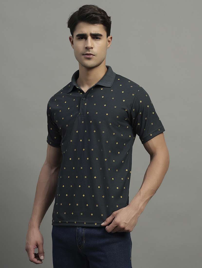green cotton blend all over print tshirt - 22054997 -  Standard Image - 1