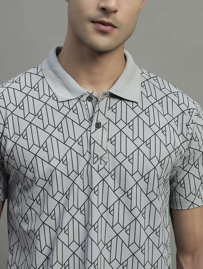 men printed short sleeve regular fit polo t-shirt - 22054999 -  Standard Image - 4