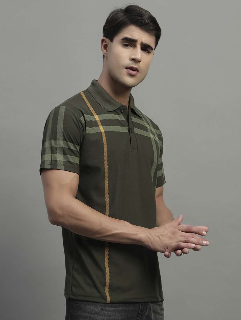 men printed short sleeve regular fit polo t-shirt - 22055004 -  Standard Image - 1