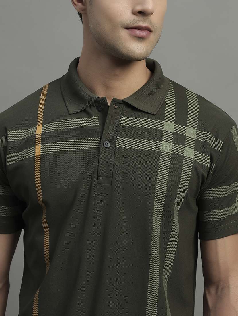 men printed short sleeve regular fit polo t-shirt - 22055004 -  Standard Image - 4