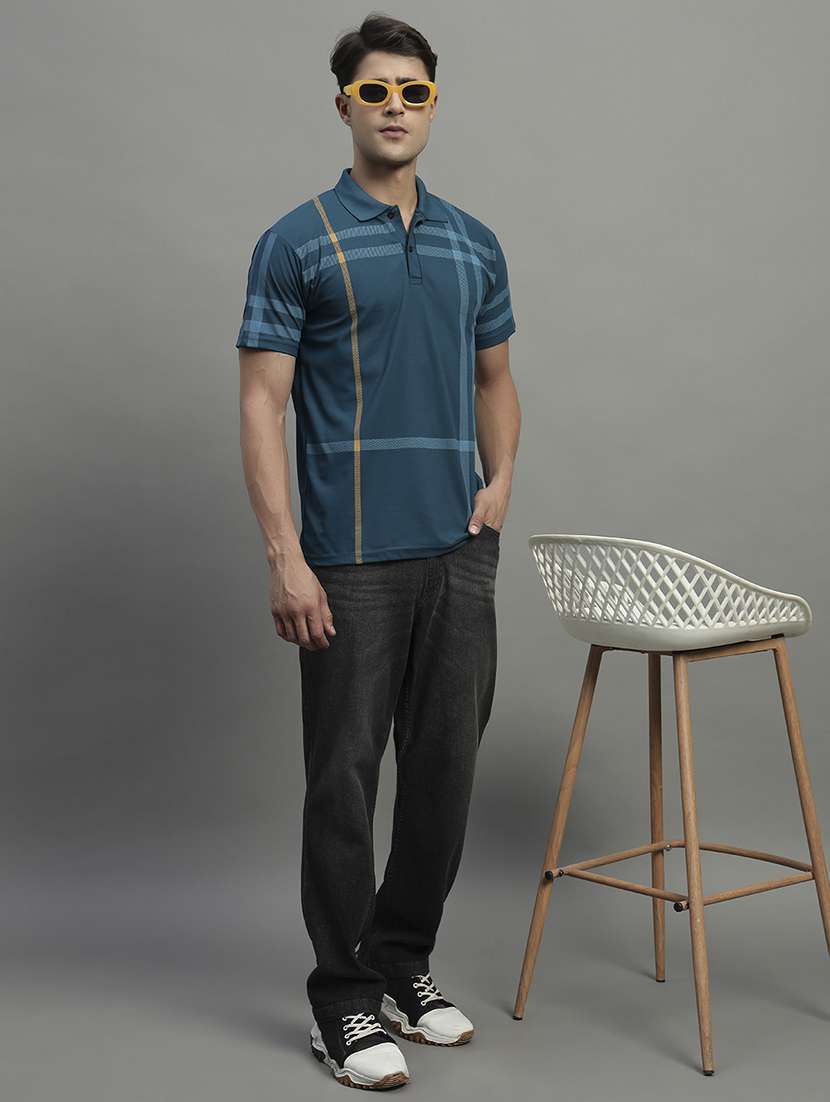 men printed short sleeve regular fit polo t-shirt - 22055005 -  Standard Image - 4