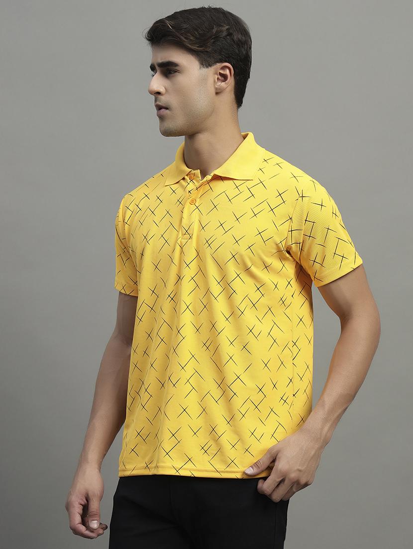men printed short sleeve regular fit polo t-shirt - 22055010 - Standard Image - 1