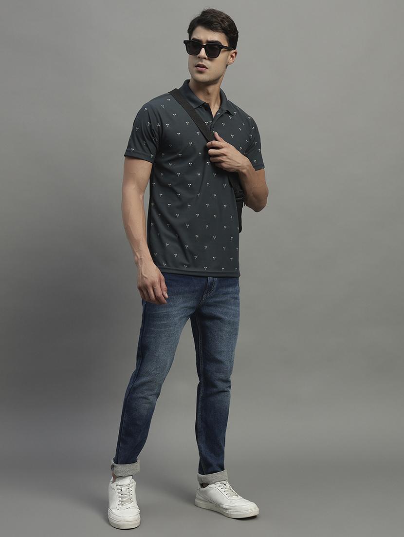 green cotton blend all over print tshirt - 22055013 - Standard Image - 4