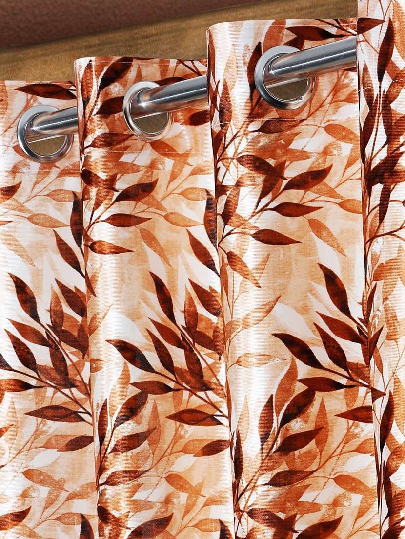 pack of 2 floral printed 7 feet door curtains - 22055019 -  Standard Image - 4