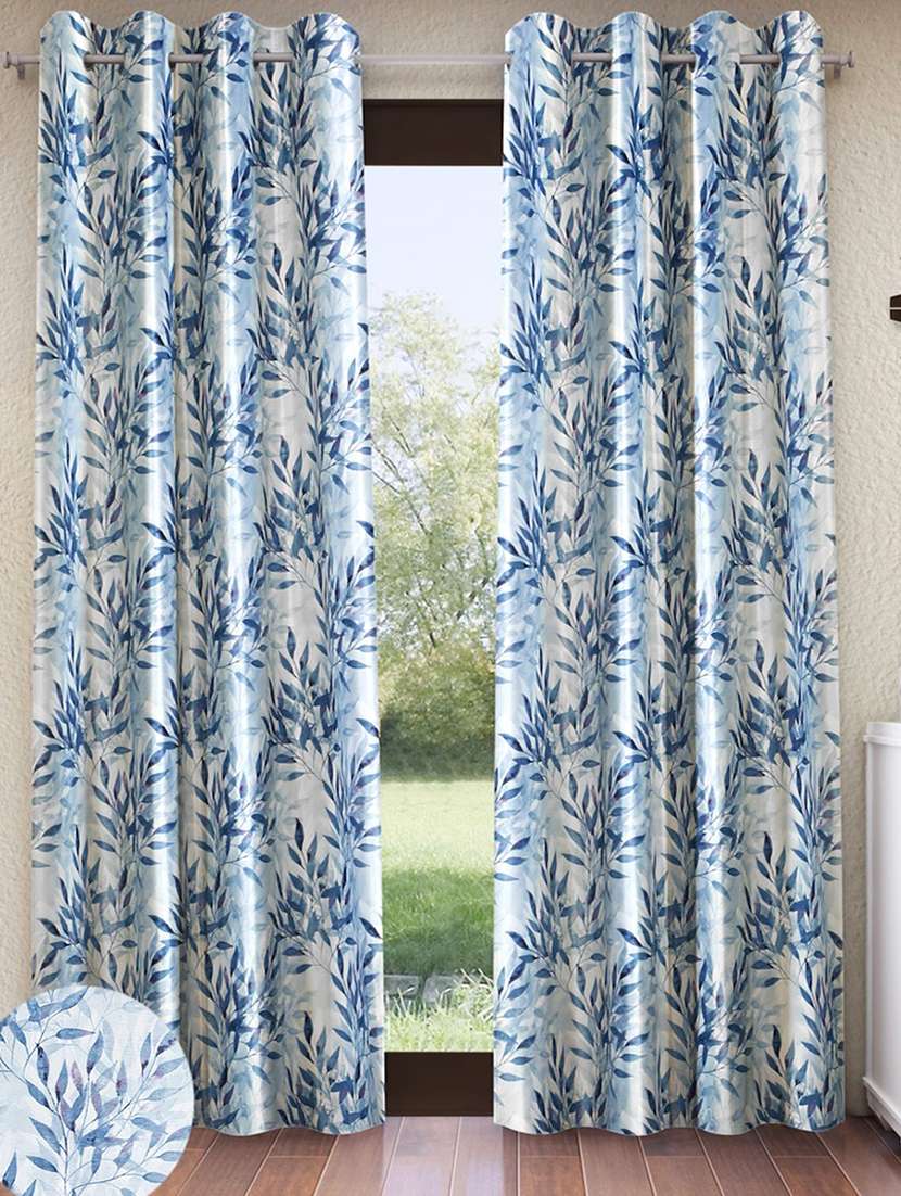 pack of 2 printed 7 feet door curtains