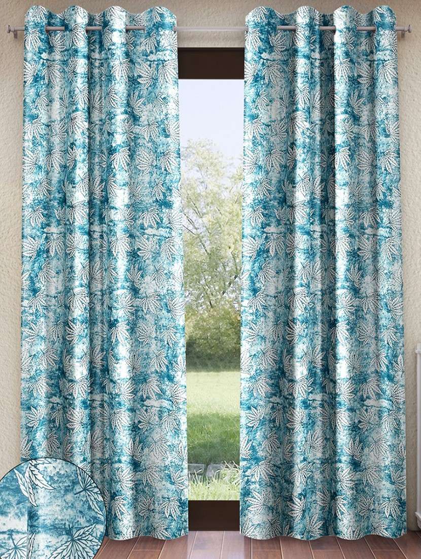 pack of 2 printed 7 feet door curtains