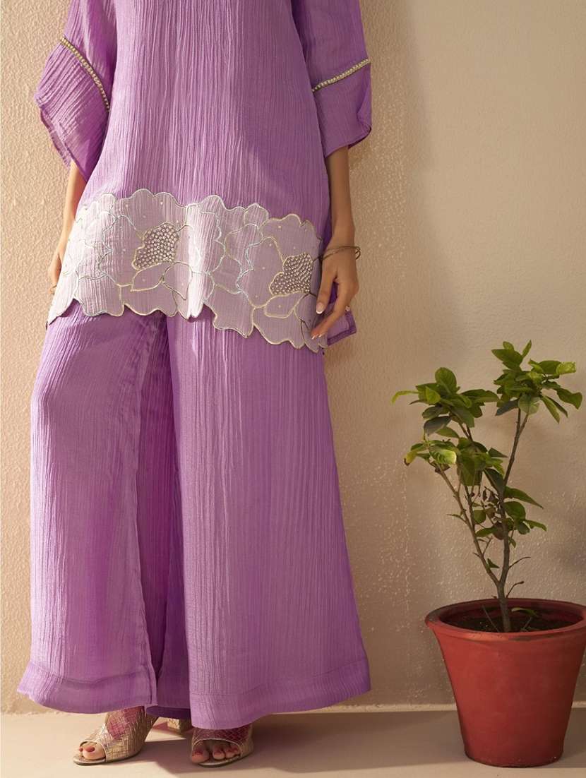 women three quarter sleeve regular fit ethnic co-ord set - 22055052 - Standard Image - 4