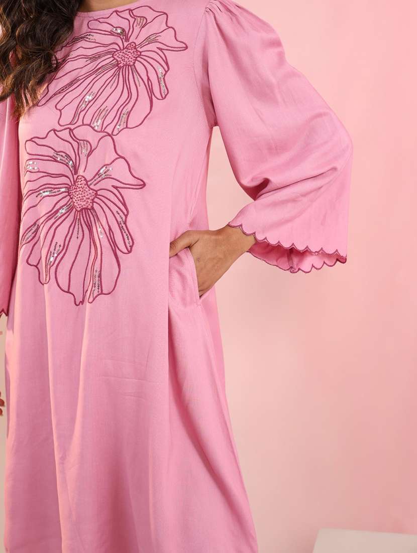 women floral long sleeve kurta pant set - 22055093 - Standard Image - 4