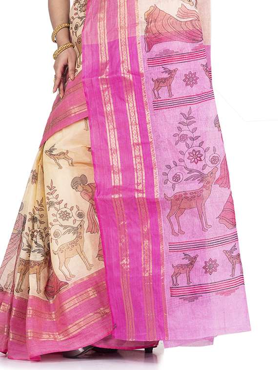 women printed casual wear saree - 22055213 - Standard Image - 4