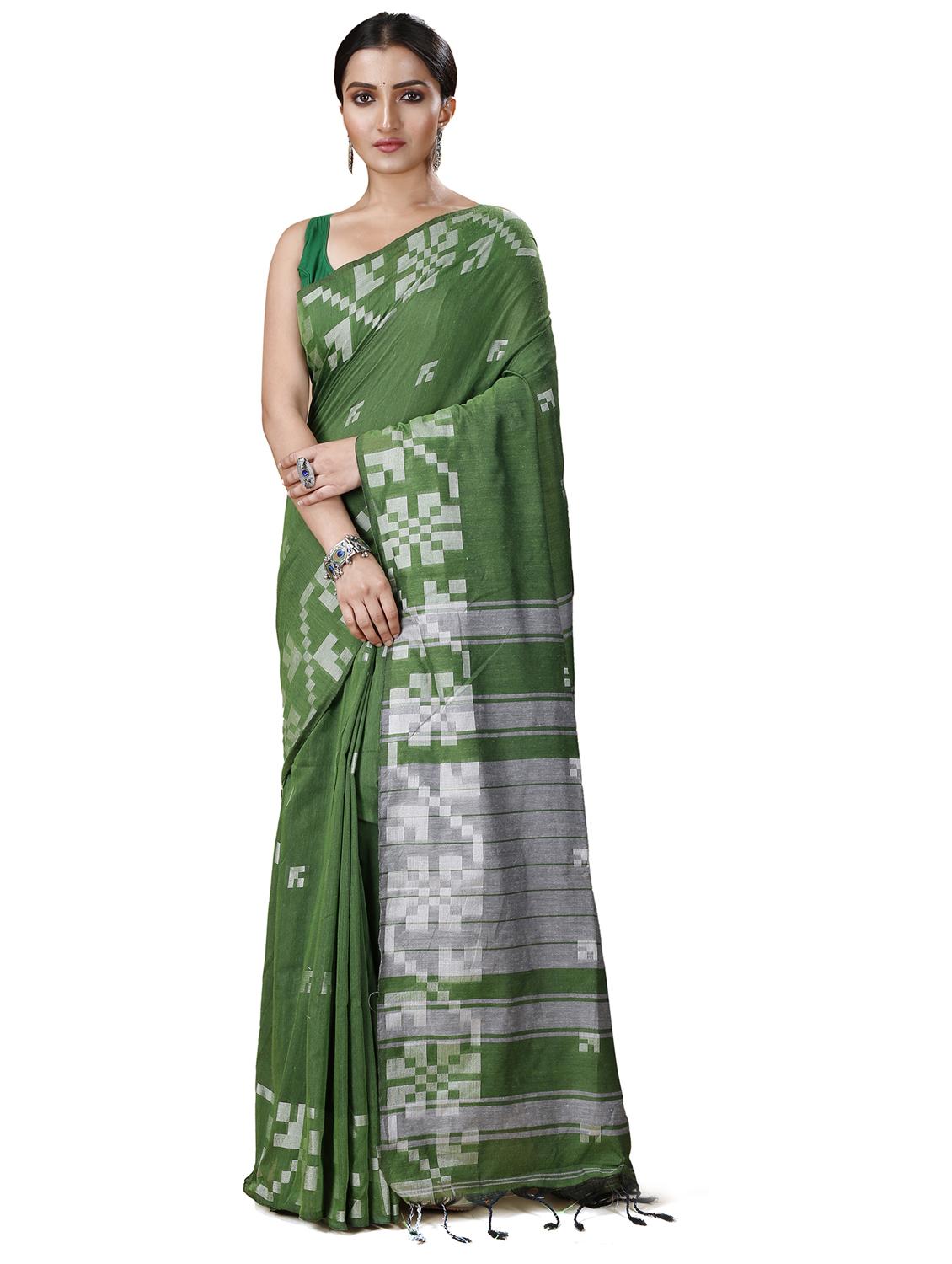 women self design handloom saree - 22055301 - Standard Image - 1