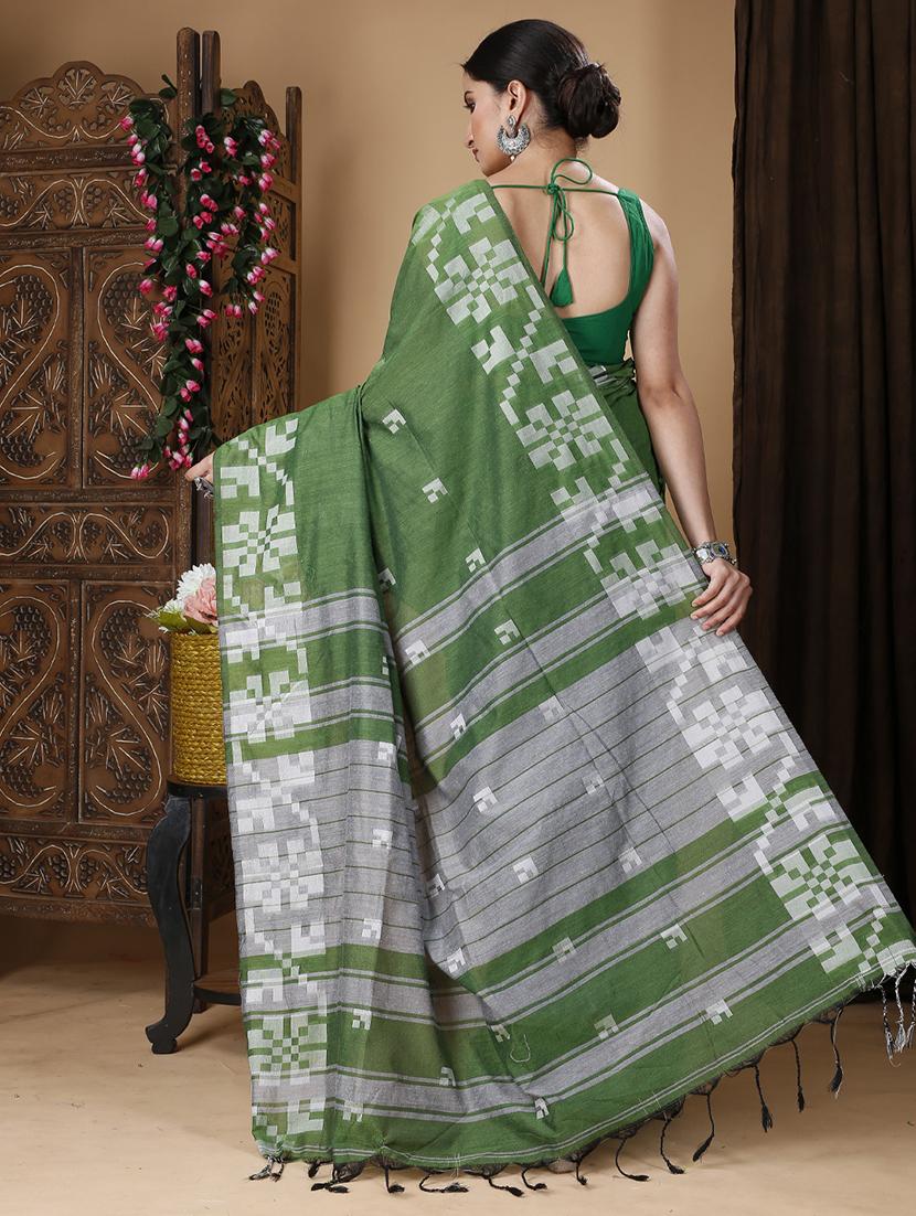 women self design handloom saree - 22055301 - Standard Image - 4