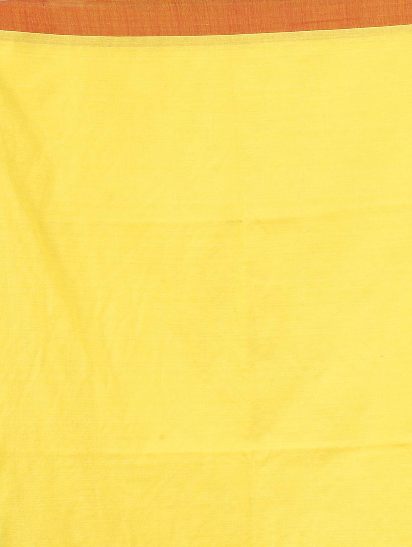 women solid with bordered handloom saree - 22055464 - Standard Image - 4