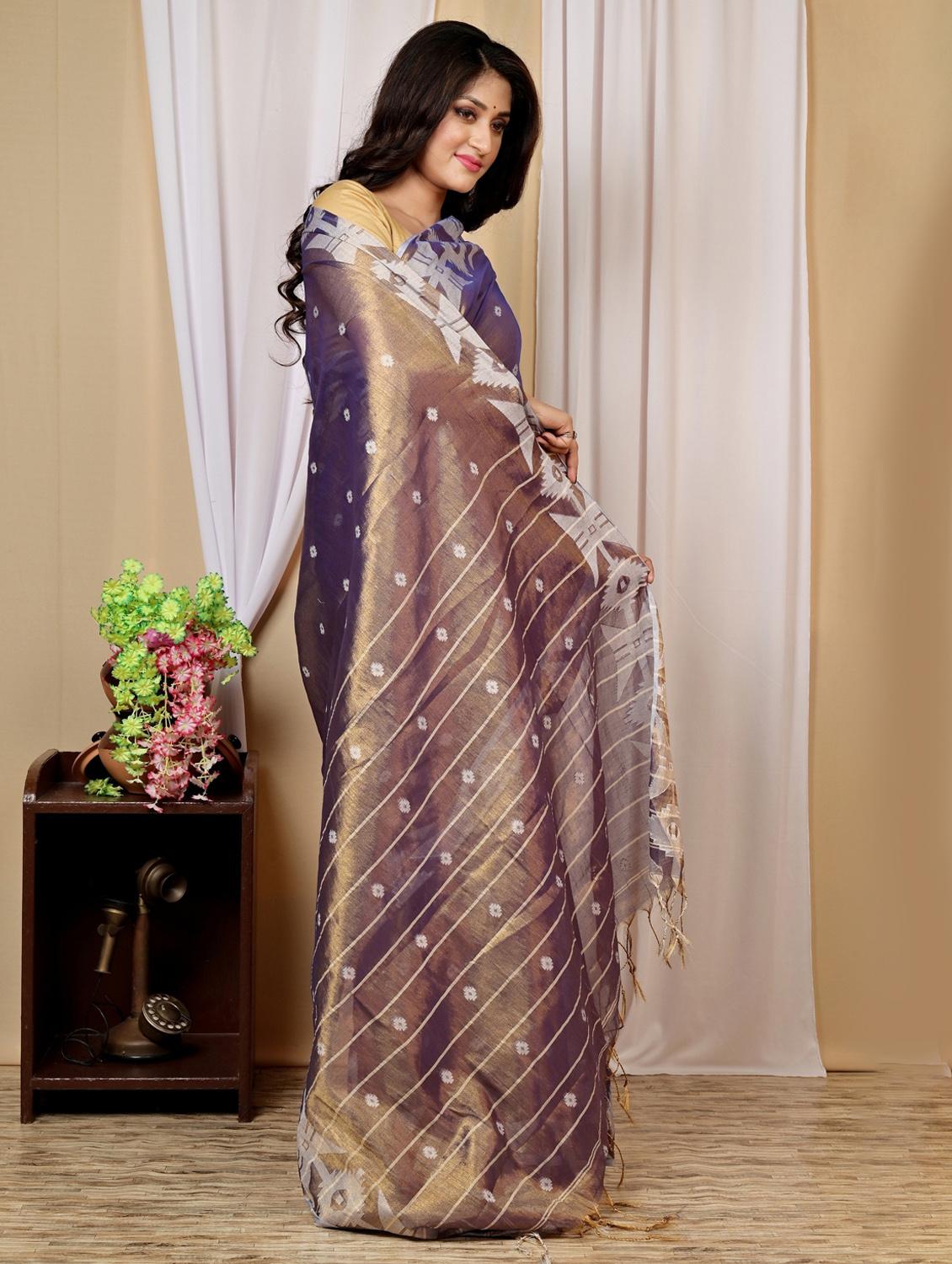 multi colored tissue tant saree - 22055465 - Standard Image - 1