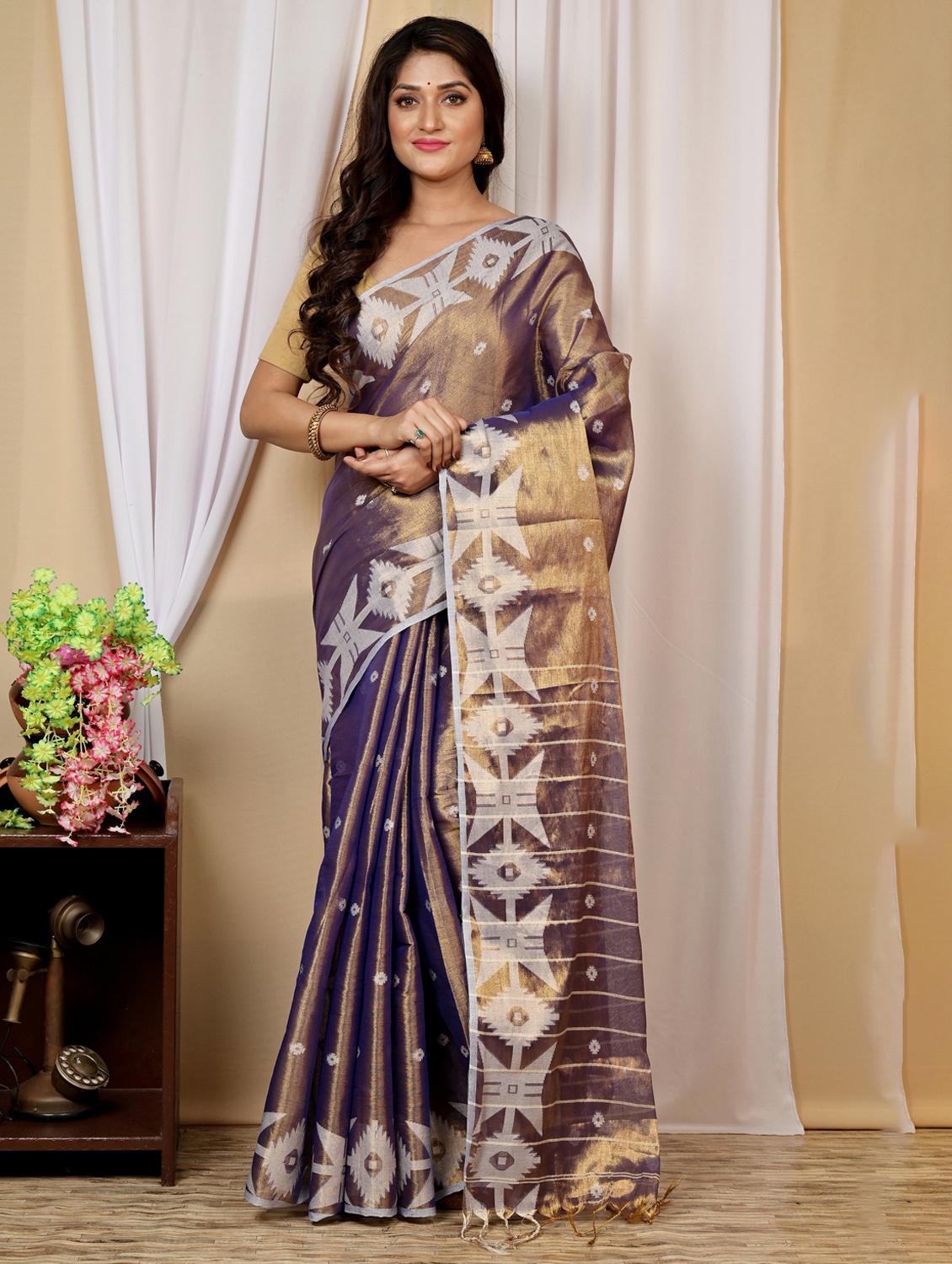 multi colored tissue tant saree - 22055465 - Standard Image - 4